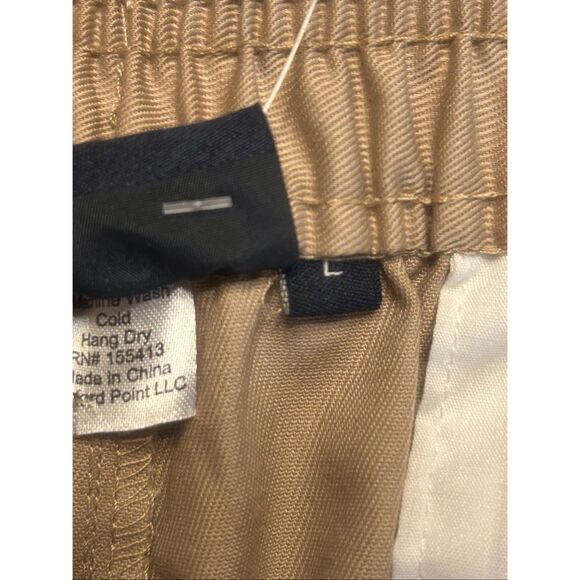 Pembrook Men’s Pullon Elastic Waist Tan Dress Pants READ NWT Size Large (5753) - Picture 6 of 7